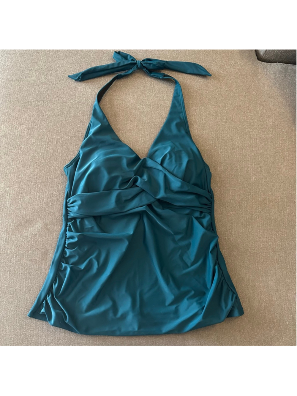 NWT Mycoco Teal Halter Swimsuit Top Plus Size 14
